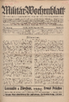 Militär-Wochenblatt : unabhängige Zeitschrift für die deutsche Wehrmacht, 114. Jahrgang, 25. Dezember 1929, Nr 24.