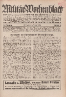 Militär-Wochenblatt : unabhängige Zeitschrift für die deutsche Wehrmacht, 114. Jahrgang, 11. Januar 1930, Nr 26.