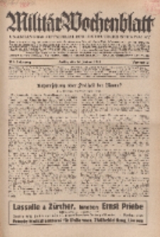 Militär-Wochenblatt : unabhängige Zeitschrift für die deutsche Wehrmacht, 114. Jahrgang, 18. Januar 1930, Nr 27.