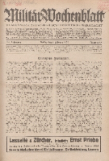 Militär-Wochenblatt : unabhängige Zeitschrift für die deutsche Wehrmacht, 114. Jahrgang, 4. Februar 1930, Nr 29.