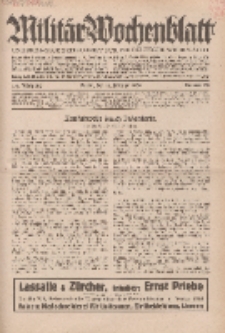 Militär-Wochenblatt : unabhängige Zeitschrift für die deutsche Wehrmacht, 114. Jahrgang, 11. Februar 1930, Nr 30.