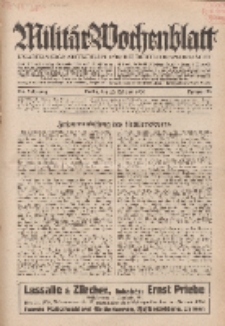 Militär-Wochenblatt : unabhängige Zeitschrift für die deutsche Wehrmacht, 114. Jahrgang, 25. Februar 1930, Nr 32.