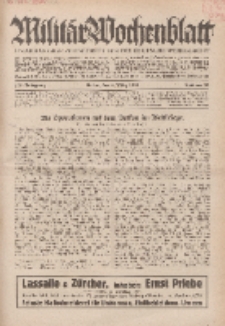 Militär-Wochenblatt : unabhängige Zeitschrift für die deutsche Wehrmacht, 114. Jahrgang, 4. März 1930, Nr 33.