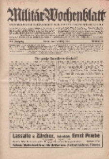 Militär-Wochenblatt : unabhängige Zeitschrift für die deutsche Wehrmacht, 114. Jahrgang, 11. März 1930, Nr 34.