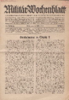 Militär-Wochenblatt : unabhängige Zeitschrift für die deutsche Wehrmacht, 114. Jahrgang, 18. März 1930, Nr 35.
