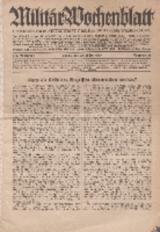 Militär-Wochenblatt : unabhängige Zeitschrift für die deutsche Wehrmacht, 114. Jahrgang, 25. März 1930, Nr 36.