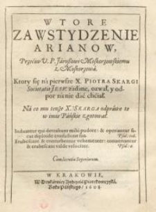 Wtore zawstydzenie Arianow, Przeciw U. P. Jaroßowi Moskorzowskiemu z Moskorzowa. Który się na pierwsze...