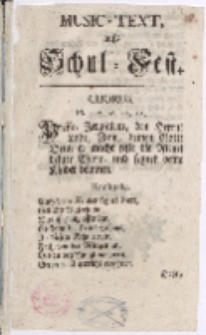 Music-Text aufs Schul-Fest