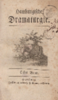 Hamburgische Dramaturgie, Erster Band, Erstes Stück, den 1ten May, 1767