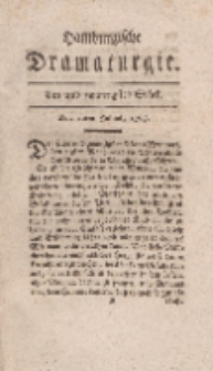Hamburgische Dramaturgie, Erster Band, Ein und zwanzigstes Stück, den 10ten Julius, 1767