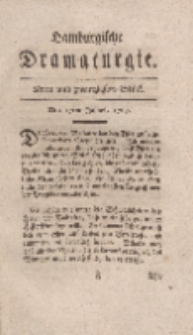 Hamburgische Dramaturgie, Erster Band, Drey und zwanzigstes Stück, den 17ten Julius,1767
