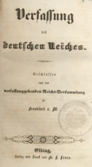 Verfassung des deutschen Reiches