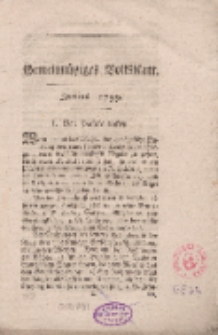 Gemeinnütziges Volksblatt, Junius 1799