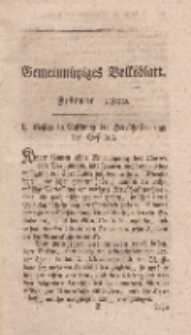 Gemeinnütziges Volksblatt, Februar 1800