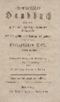 Homiletisches Handbuch über einige der gewöhnlichen Evangelien und über freye Texte [... ], Des 2ten Theils 1ter Band