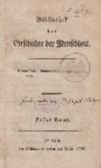 Bibliothek der Geschichte der Menschheit, Erster Band