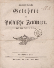 Königsbergsche Gelehrte und Politische Zeitungen. Mit allergnädigster Freyheit, 1tes Stück, Freytag, den 3 Februar 1764