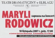 Teatr Dramatyczny w Elblągu zaprasza na koncert Maryli Rodowicz