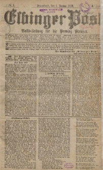 Elbinger Post, Nr.1 Sonnabend 1 Januar 1876, 3 Jh