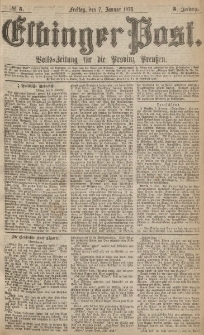 Elbinger Post, Nr.5 Freitag 7 Januar 1876, 3 Jh
