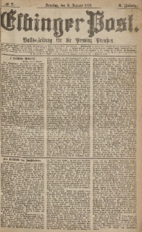 Elbinger Post, Nr.7 Sonntag 9 Januar 1876, 3 Jh
