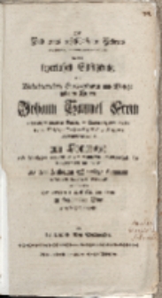 Das Bild eines [... ] Lehrers bey der Einführung des [...] Johann Samuel From […] zum Conrektorat […]