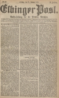 Elbinger Post, Nr.17 Freitag 21 Januar 1876, 3 Jh