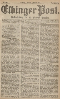 Elbinger Post, Nr.20 Dienstag 25 Januar 1876, 3 Jh
