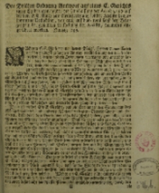 Der Dritten Ordnung Antwort auf eines E. Gerichts zwey Einbringen, wider die Abschaffung der Accisen, und auf die von E.E.Rath zur Rechtfertigung solcher Accisen beygekommene Deduction […]