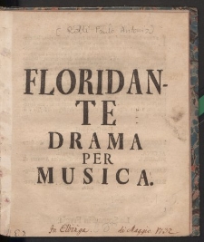 Floridante Drama per Musica