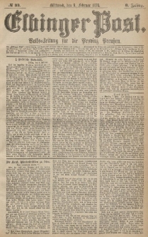 Elbinger Post, Nr.33 Mittwoch 9 Februar 1876, 3 Jh