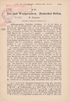 Jahresberichte der Geschichtswissenschaft. Sonderdruck