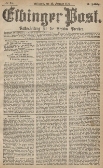 Elbinger Post, Nr.45 Mittwoch 23 Februar 1876, 3 Jh