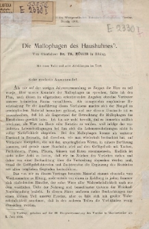 Die Mallophagen des Haushuhnes