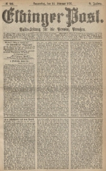 Elbinger Post, Nr.46 Donnerstag 24 Februar 1876, 3 Jh