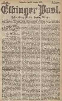 Elbinger Post, Nr.46 Donnerstag 24 Februar 1876, 3 Jh
