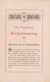 Regulirung der Weichselmündung