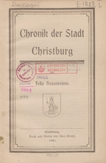 Chronik der Stadt Christburg
