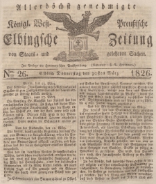 Elbingsche Zeitung, No. 26 Donnerstag, 30 März 1826