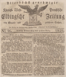 Elbingsche Zeitung, No. 26 Donnerstag, 30 März 1826
