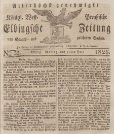 Elbingsche Zeitung, No. 55 Montag, 10 Juli 1826