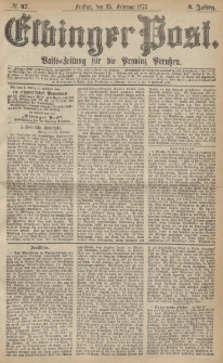 Elbinger Post, Nr.47 Freitag 25 Februar 1876, 3 Jh