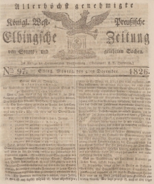 Elbingsche Zeitung, No. 97 Montag, 4 Dezember 1826
