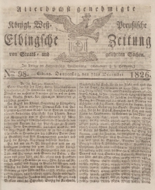 Elbingsche Zeitung, No. 98 Donnerstag, 7 Dezember 1826