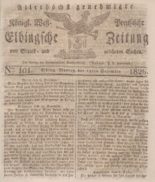 Elbingsche Zeitung, No. 101 Montag, 18 Dezember 1826