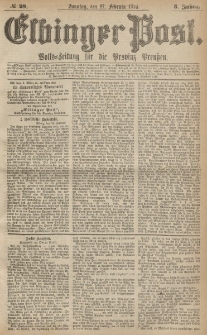 Elbinger Post, Nr.49 Sonntag 27 Februar 1876, 3 Jh