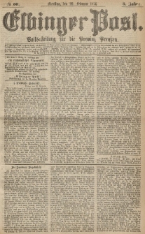 Elbinger Post, Nr.50 Dienstag 29 Februar 1876, 3 Jh