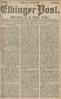 Elbinger Post, Nr.234 Freitag 6 October 1876, 3 Jh