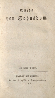 Guido von Sohnsdom. Zweiter Theil