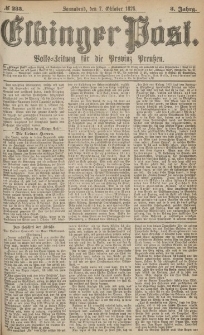 Elbinger Post, Nr.235 Sonnabend 7 October 1876, 3 Jh